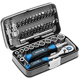 Högert Technik - Werkzeugset 38-tlg Werkzeugkoffer, Ratschenset,...
